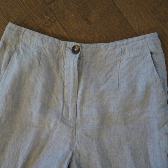 Boden Eldon Linen Wide Leg Trouser Pants Grey Womens Size 6L - Picture 3 of 7